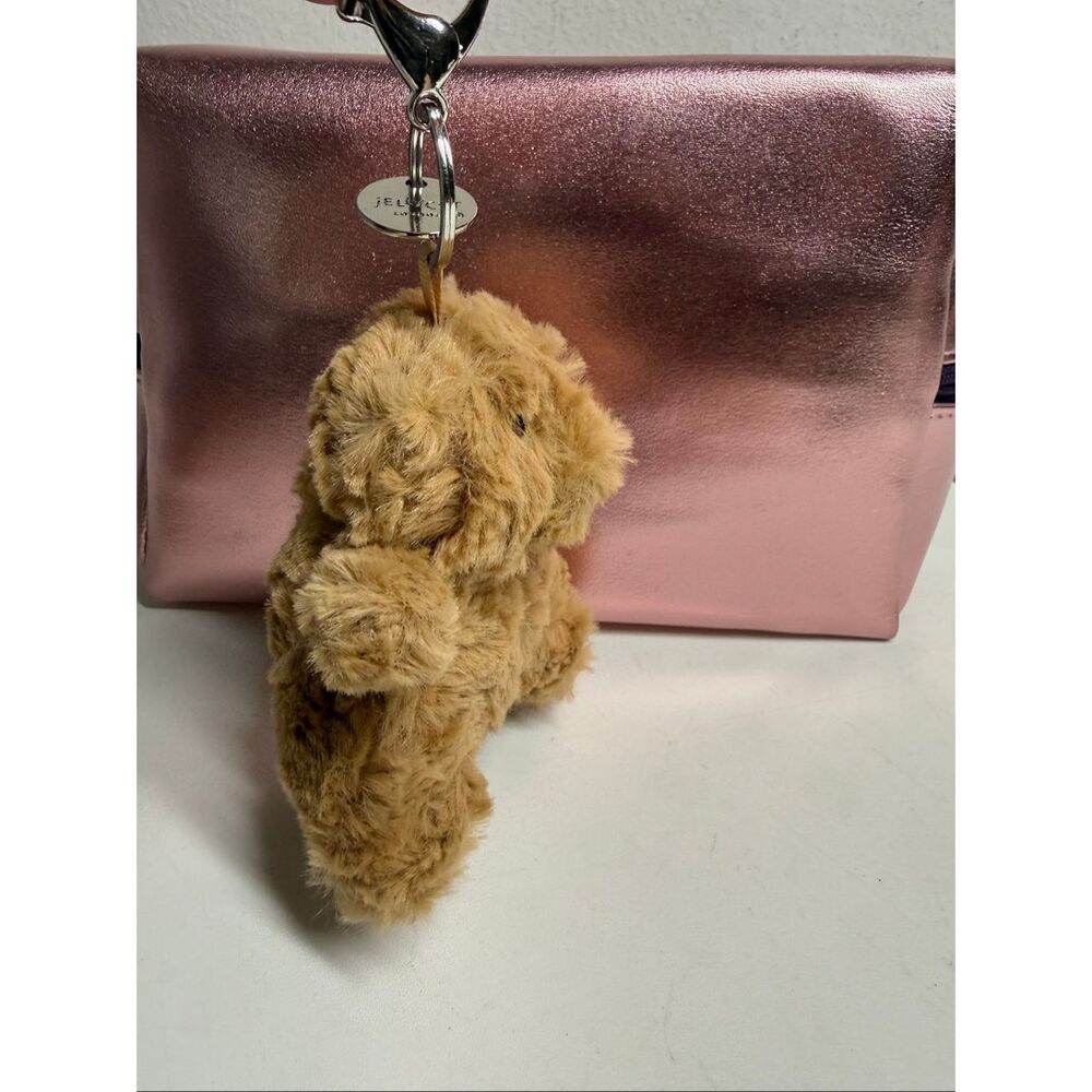Jellycat Bartholomew Bear Bag Charm - Teddy Bear Plush Keychain - Picture 7 of 9